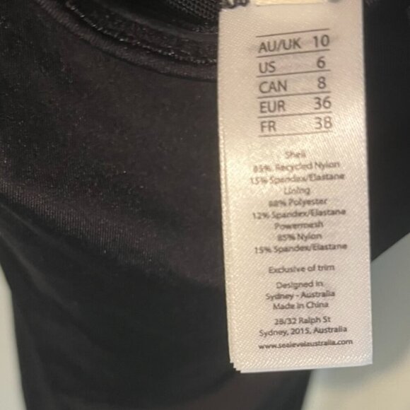 SEA LEVEL Essentials Halter One-Piece Swimsuit in Black Size 6 - Picture 8 of 8